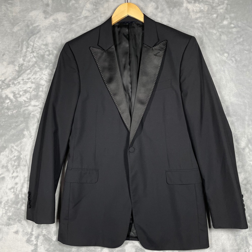 Brooks Brothers Brooksgate Regent Tuxedo Jacket 40L Black Vitale Barberis Blazer